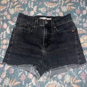 Womens, black, levi shorts, size- 23